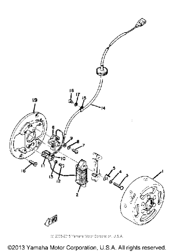 Flywheel magneto