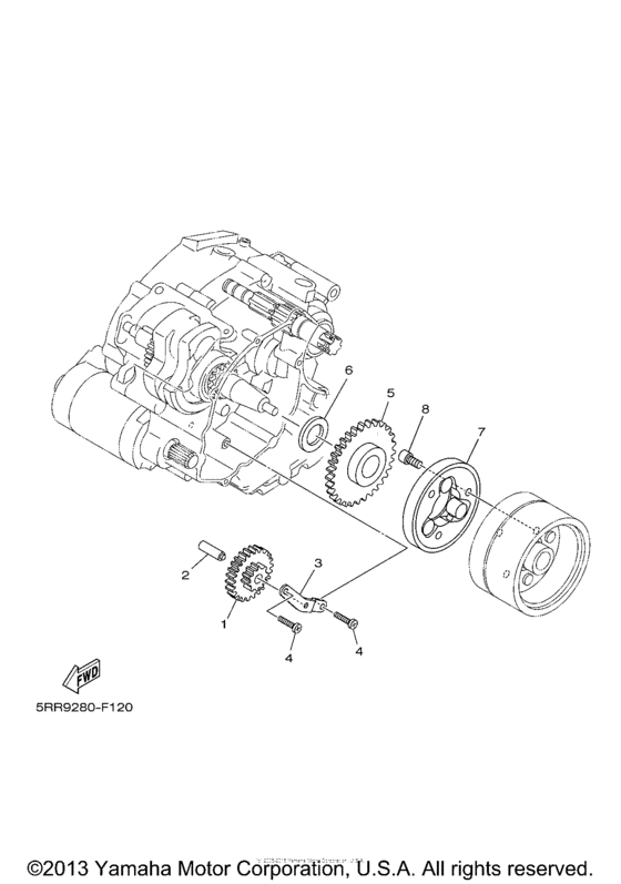 TTR125LEX Муфта стартера
