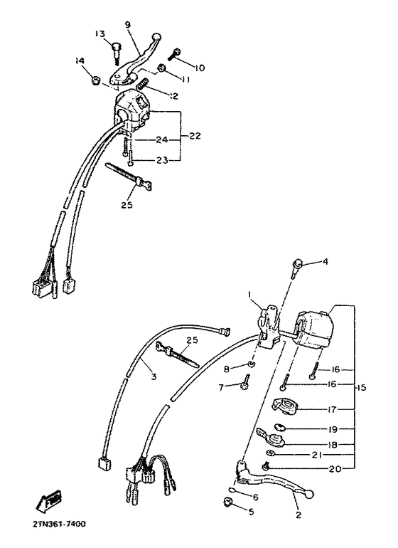 Handle switch. lever