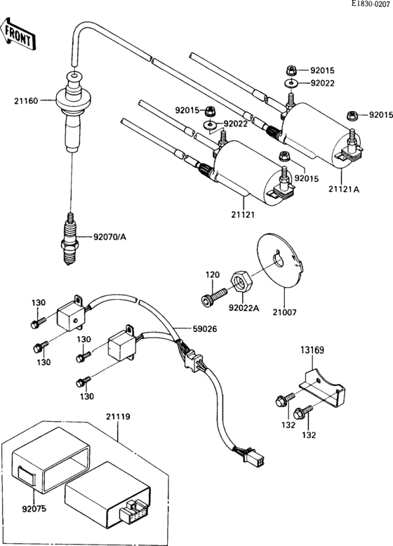 ZX900 Система зажигания
