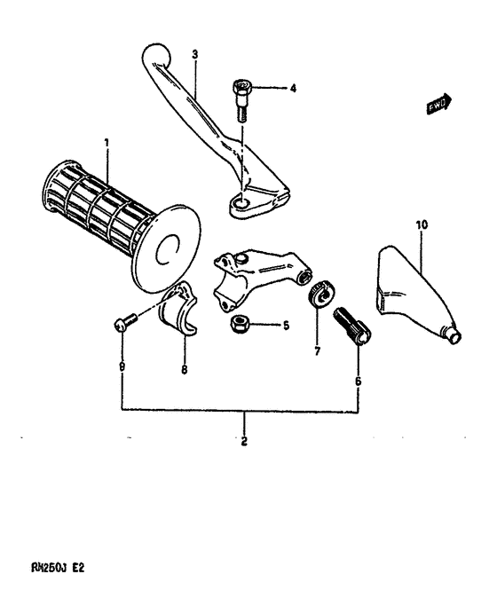 RM250 Left handle switch
