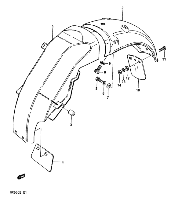GR650 Заднее крыло
