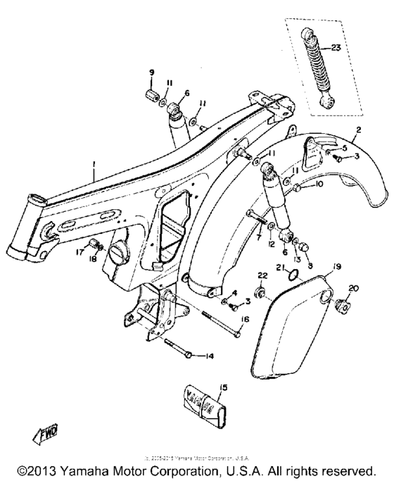 Frame - rear cushion - rear fender