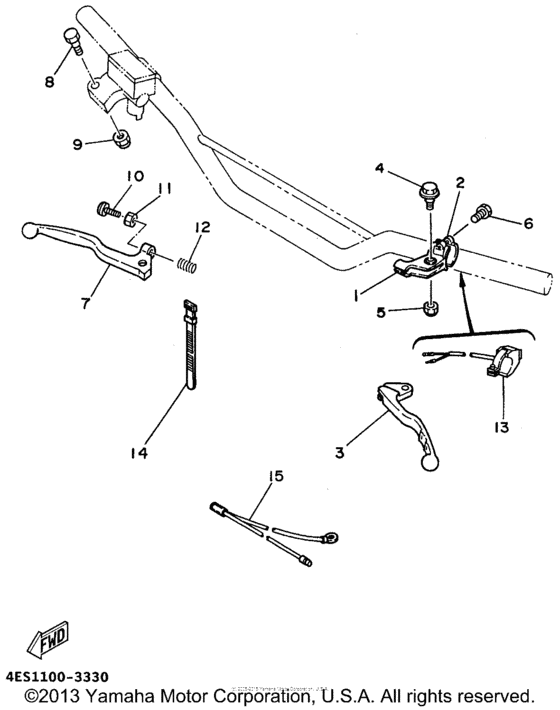 YZ80H1 Handle switch - lever