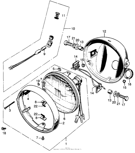Cl headlight + headlight case k7