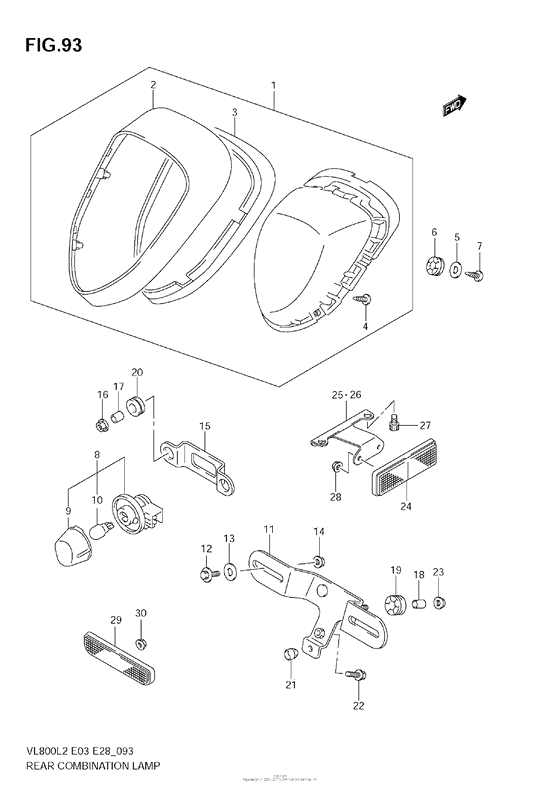 VZ800 Rear Combination Lamp (Vl800C  E33)