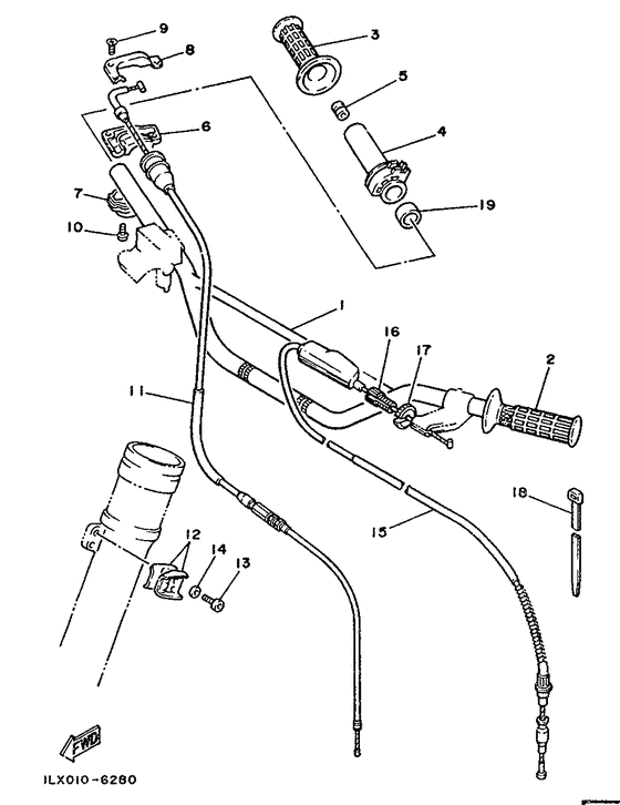 Steering handle. cable