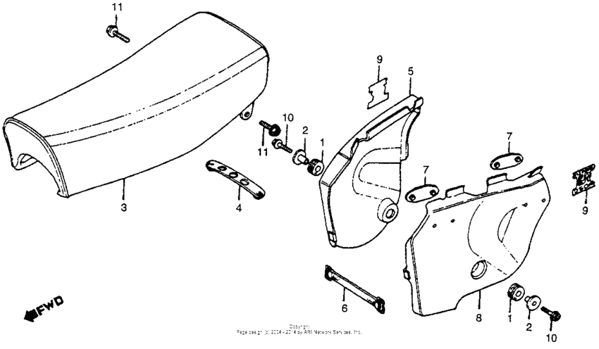 Seat + side cover 78-79