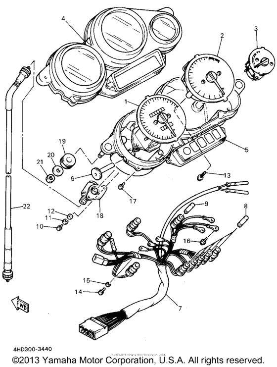 YZF750RFC Приборы