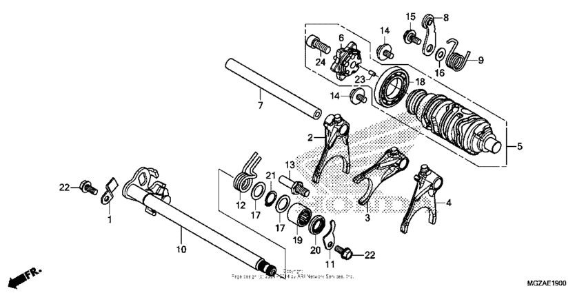 CB500F (ABS) Вилка переключения передач