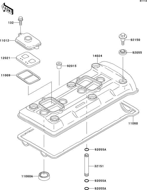 ZX750 Крышка головки цилиндров