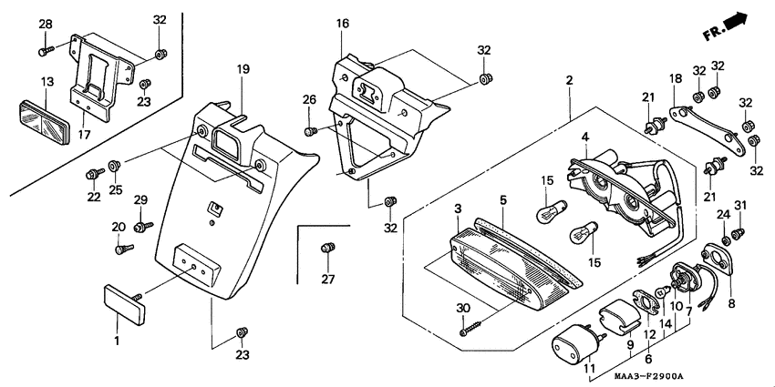 Taillight unit ass`y