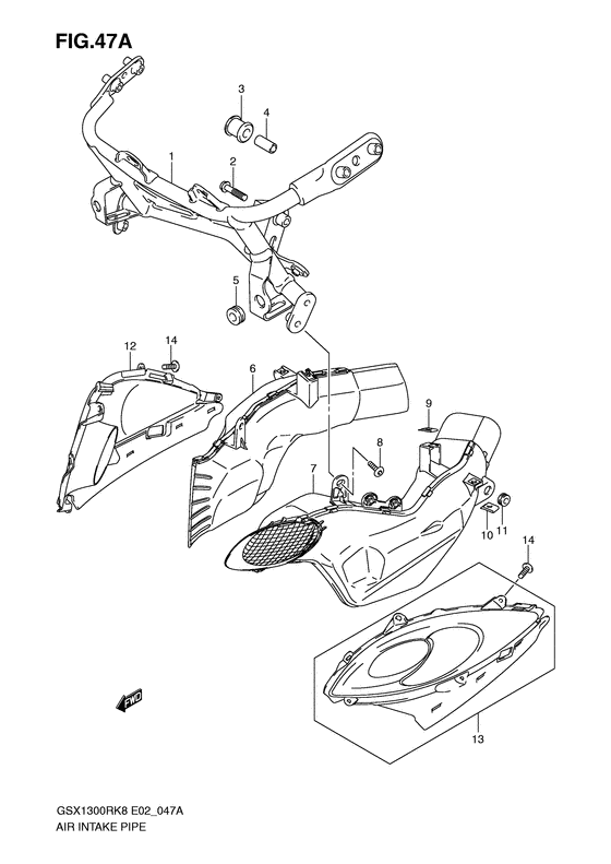 Air intake pipe
