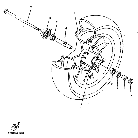 YP125R Переднее колесо