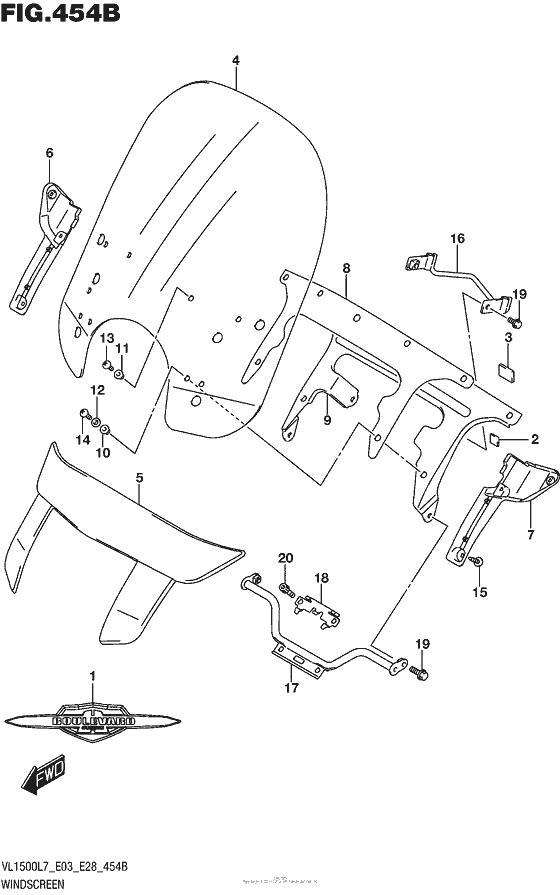 Windscreen (Vl1500Tl7 E03)
