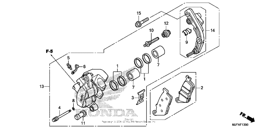 CTX700N Front brake caliper (1)