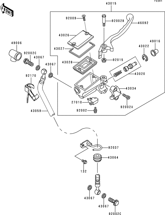 Front master cylinder(er500-b1)