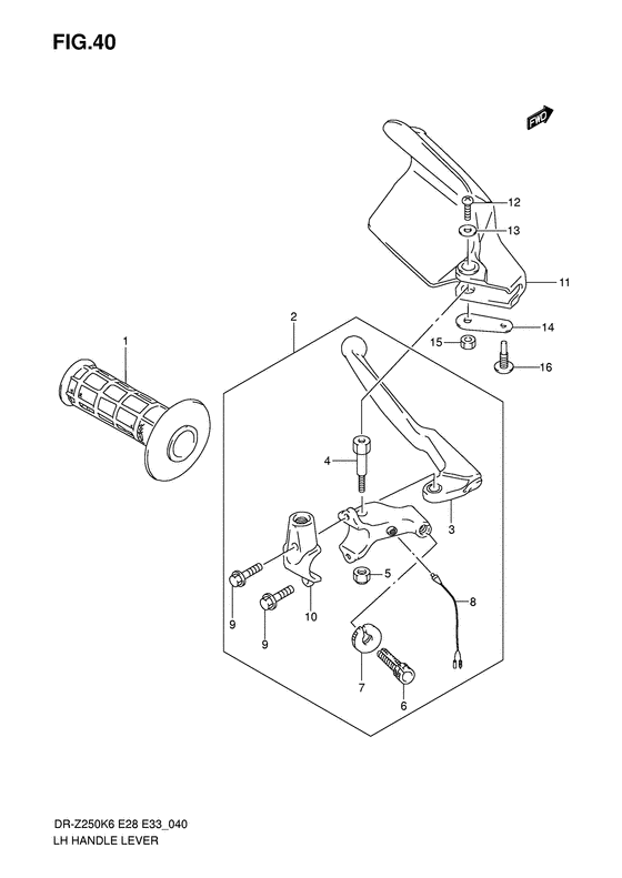Lh handle lever