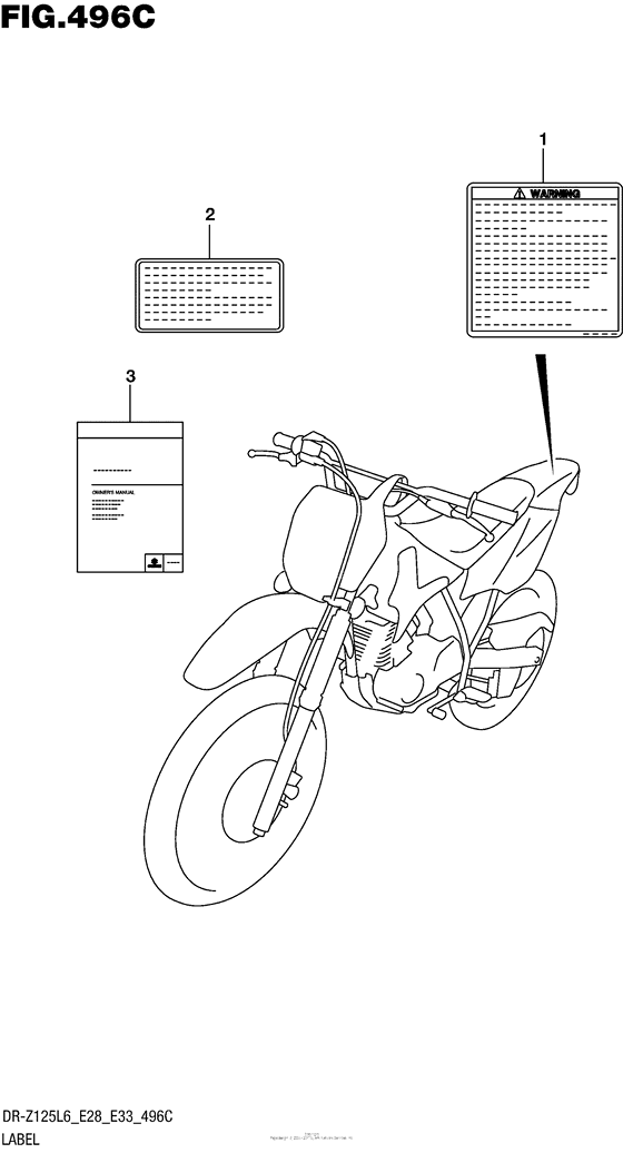 Label (Dr-Z125Ll6 E33)