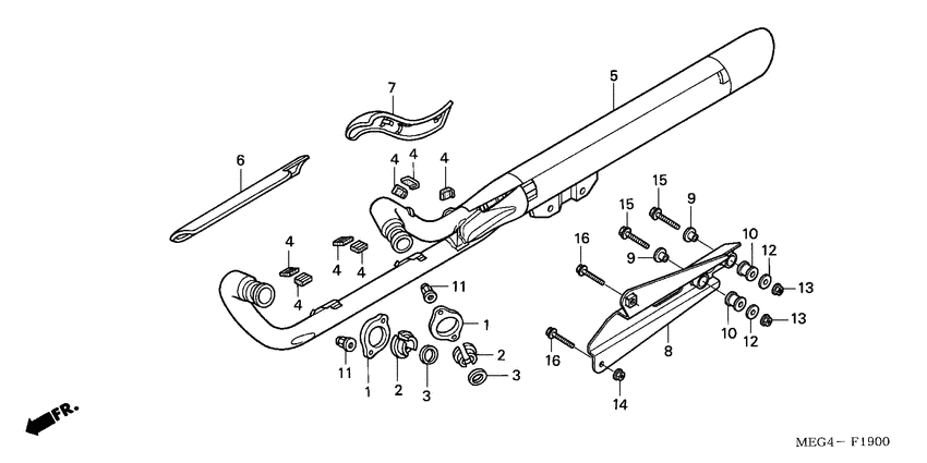 VT750CA Глушитель
