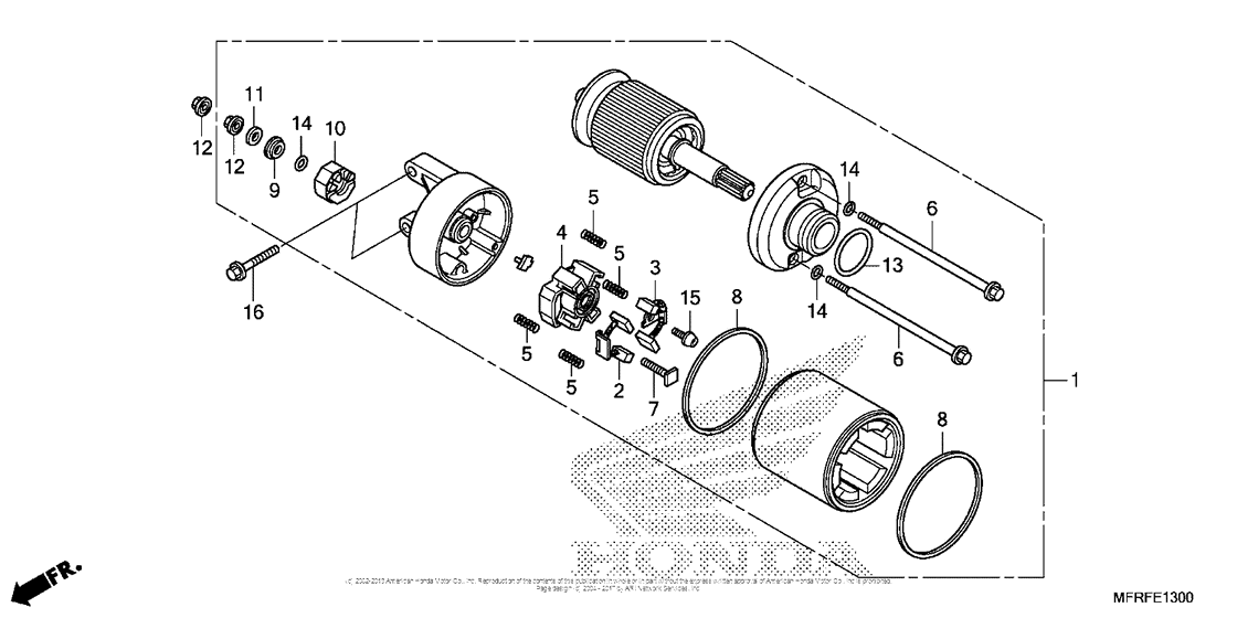 VT1300CR (ABS) Стартер