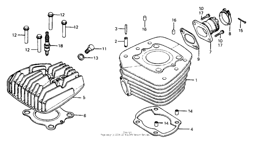 Cylinder head + cylinder