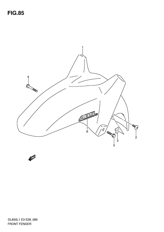 DL650 (ABS) Переднее крыло