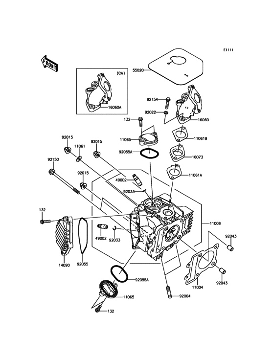 BR125 Головка цилиндров