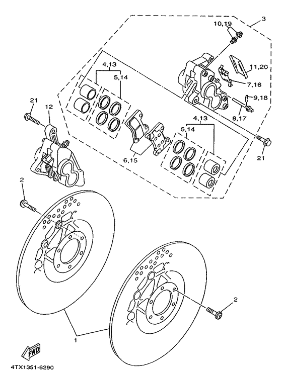 Front brake. caliper