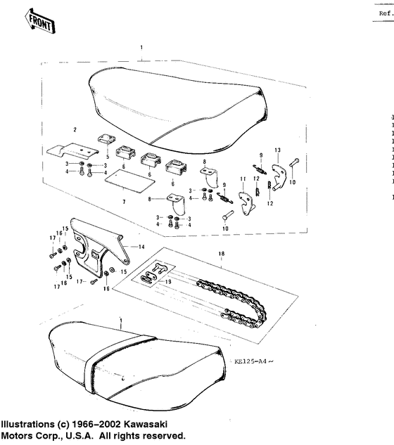 Seat/chain cover/chain
