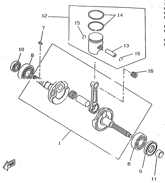CW50RS Коленвал и поршень