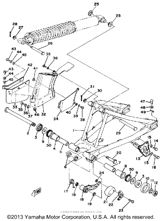 Rear arm-chain case