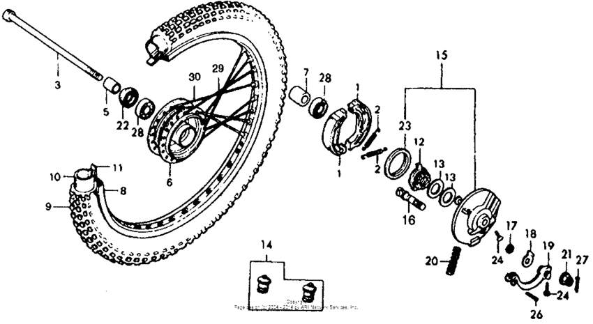 Front wheel + panel