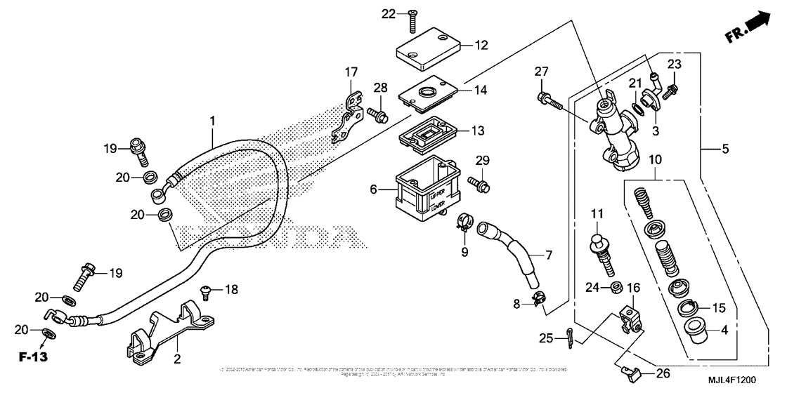 Rear Brake Master Cylinder (1)