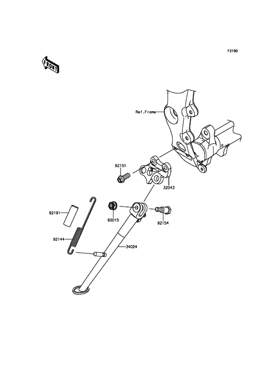 ZX636 Подножка