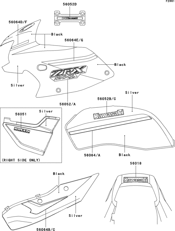 ZR1200 Decals(black / silver)(b1p)