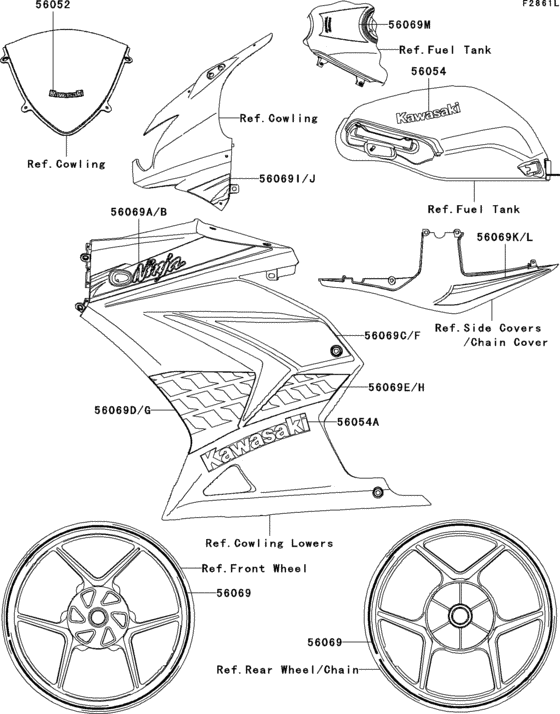 EX250 Decals(green)(jafa)