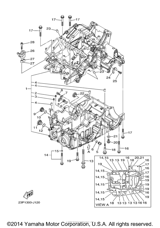 XTZ1200E Картер двигателя