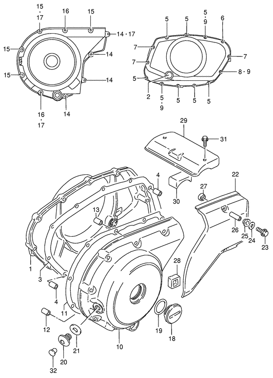 Crankcase cover ass`y  (v