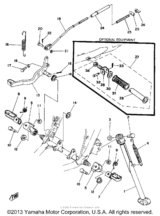 Stand - footrest - brake pedal