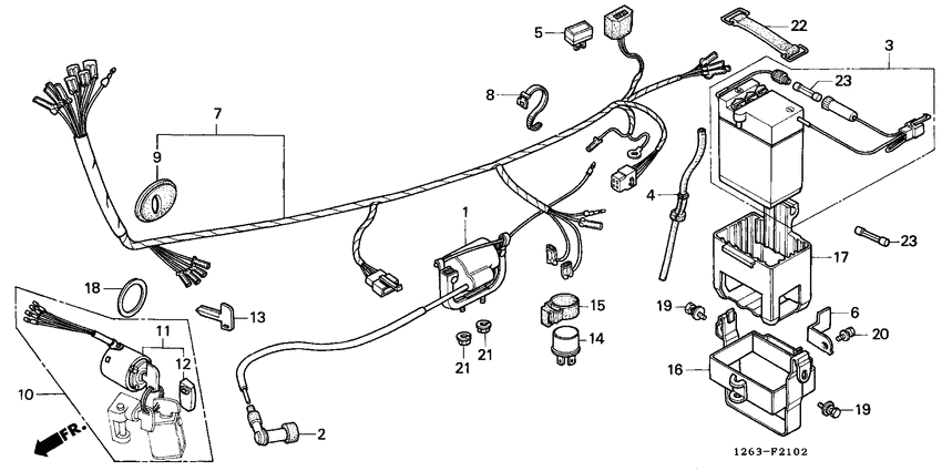 Wire harness/ ignition coil/battery