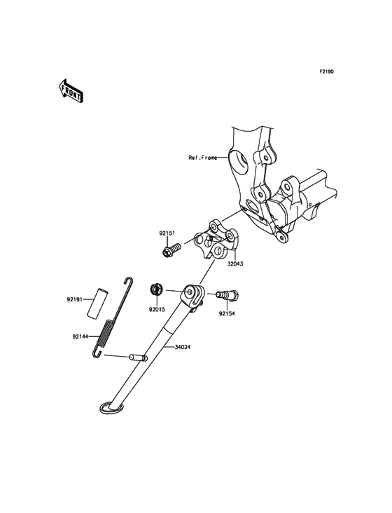 ZX636 Подножка