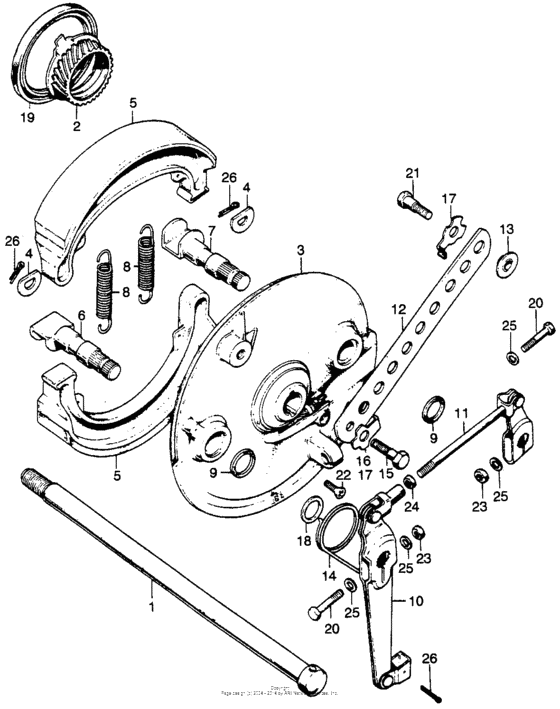 Front brake + panel