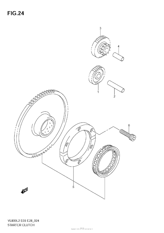 VZ800 Муфта стартера