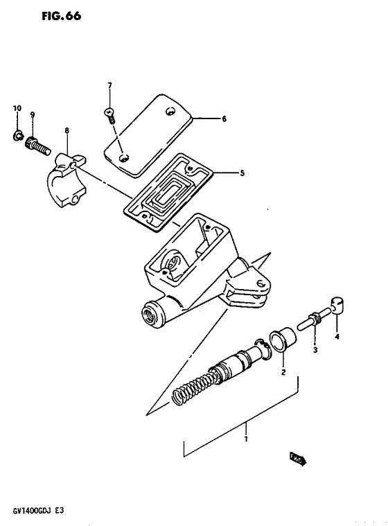 GV1400 Главный цилиндр сцепления