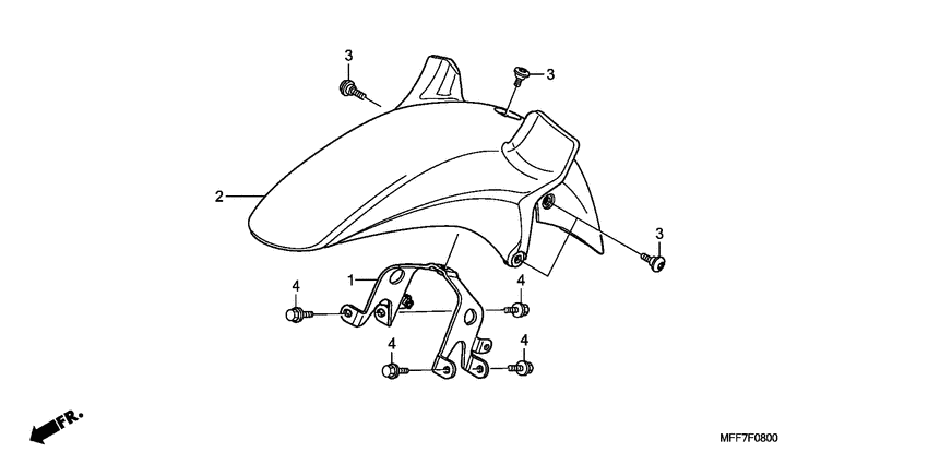 XL700V (ABS) Переднее крыло