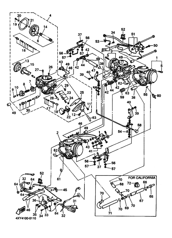 XVZ13TFS XVZ13TFSR Carburetor assy