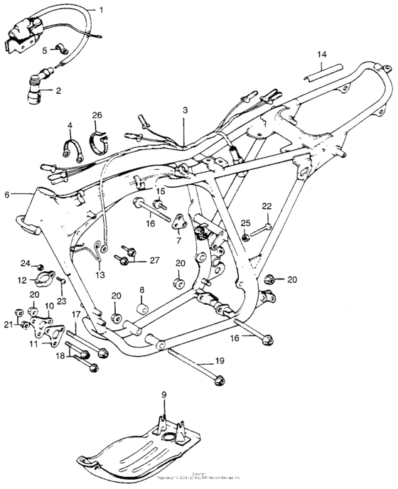Wire harness + frame