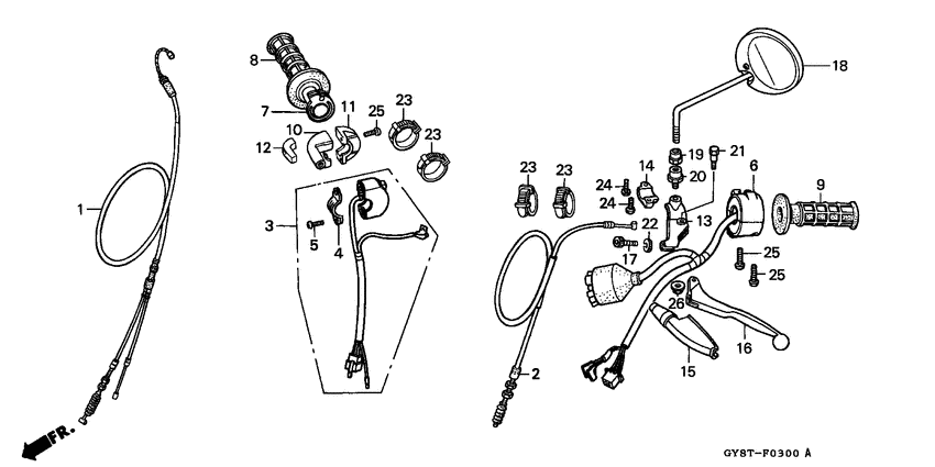 Handle lever/switch/ cable