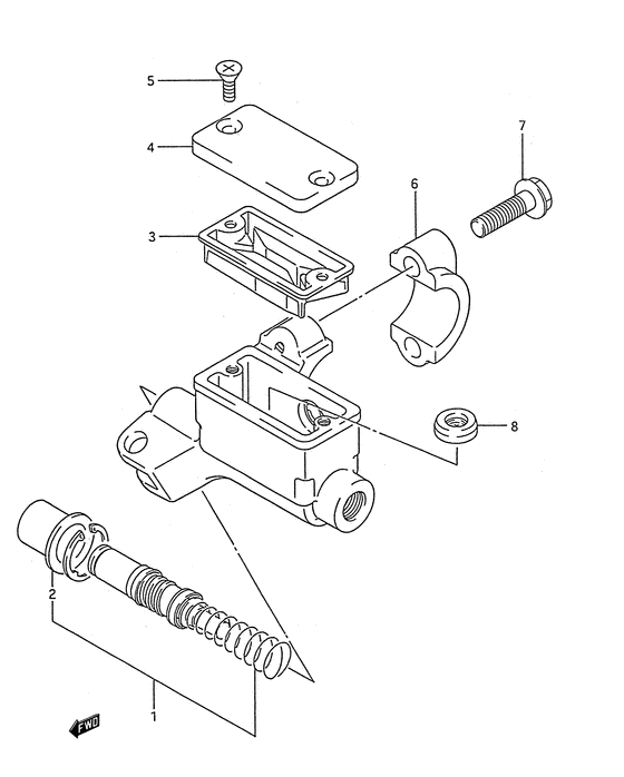 RM250 Передний тормозной цилиндр